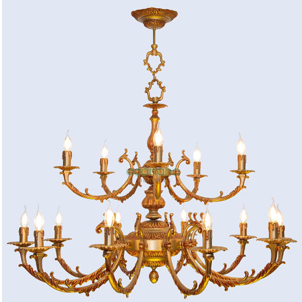 đèn chùm đồng ý 16 tay eco st001